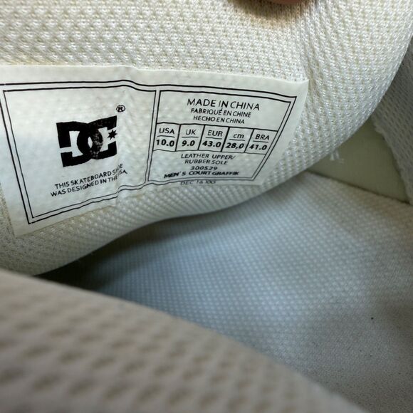 Mens DC Shoe 10 Court Graffik 300529 White Skateboard Athletic Sneakers Shoes main image 9